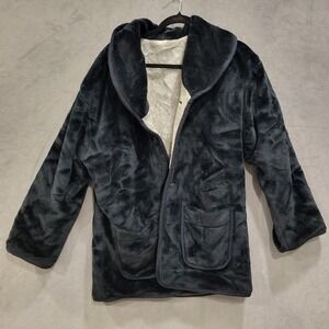 VTG Nordic Lights Fleece Jacket Women's Size Small‎ Oversized Reversible Warm